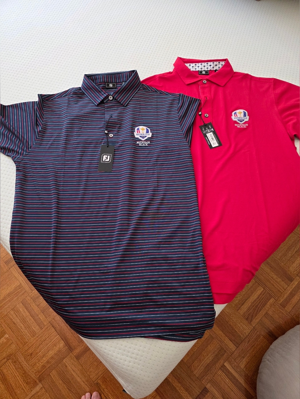 FootJoy Lot Of 2 Mens 2025 Ryder Cup Bethpage Black Lisle Polo Shirts